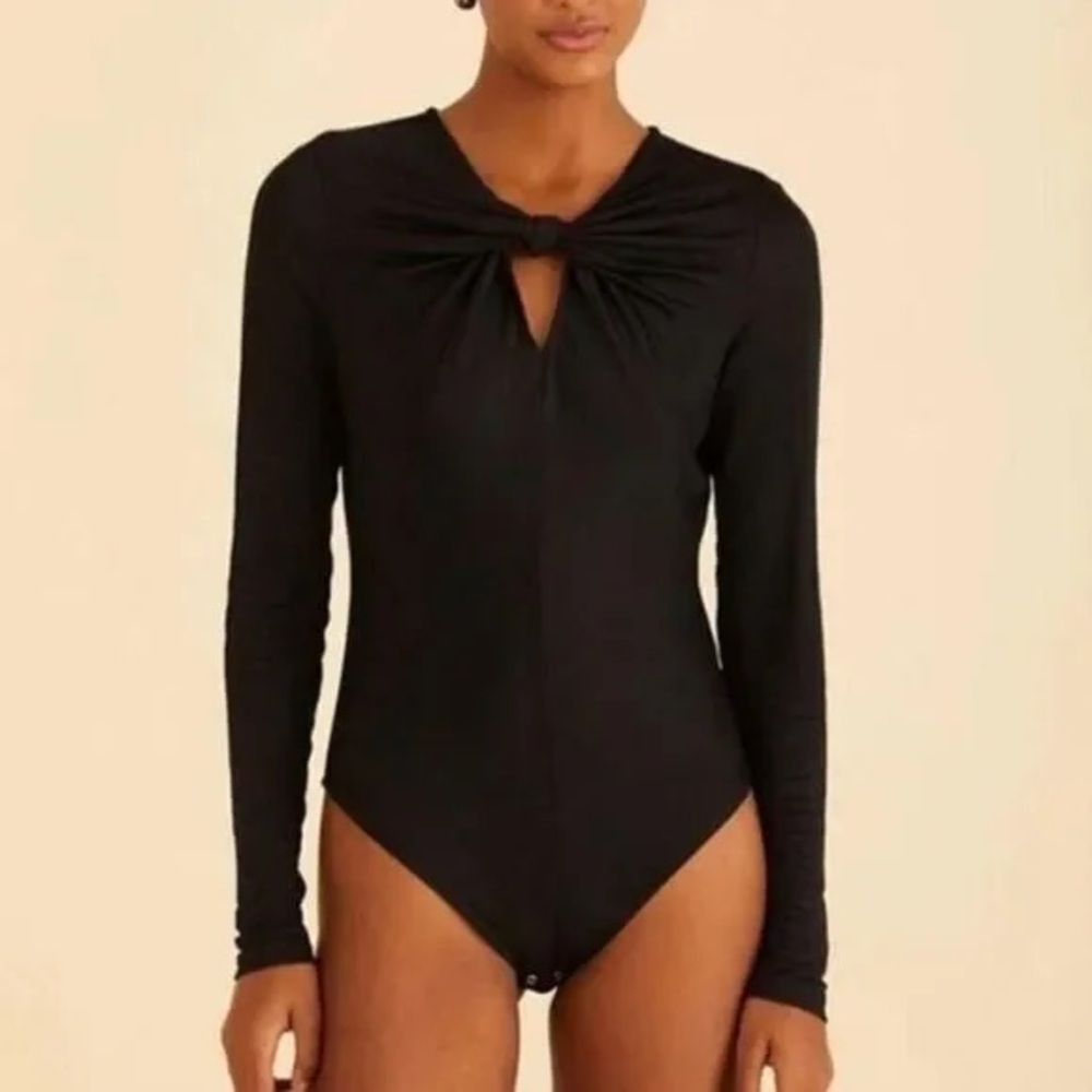FARM Rio Black Long Sleeve Bodysuit